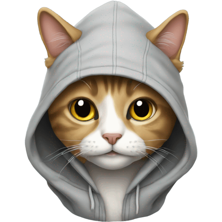 Cat with hoodie  emoji