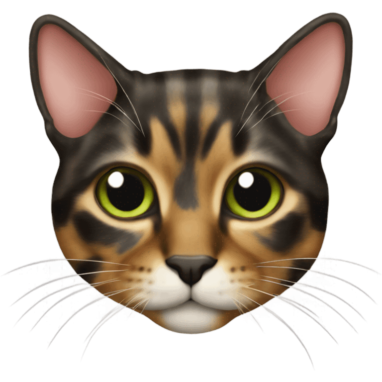 create a tortishell cat with christmas  emoji