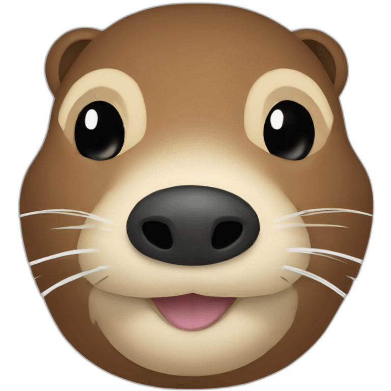 Nutria head in love emoji