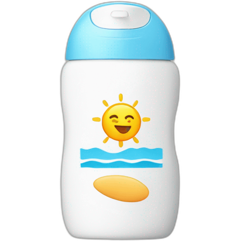 Sunscreen bottle emoji