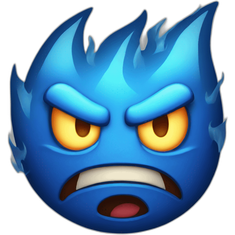 little angry blue flame emoji