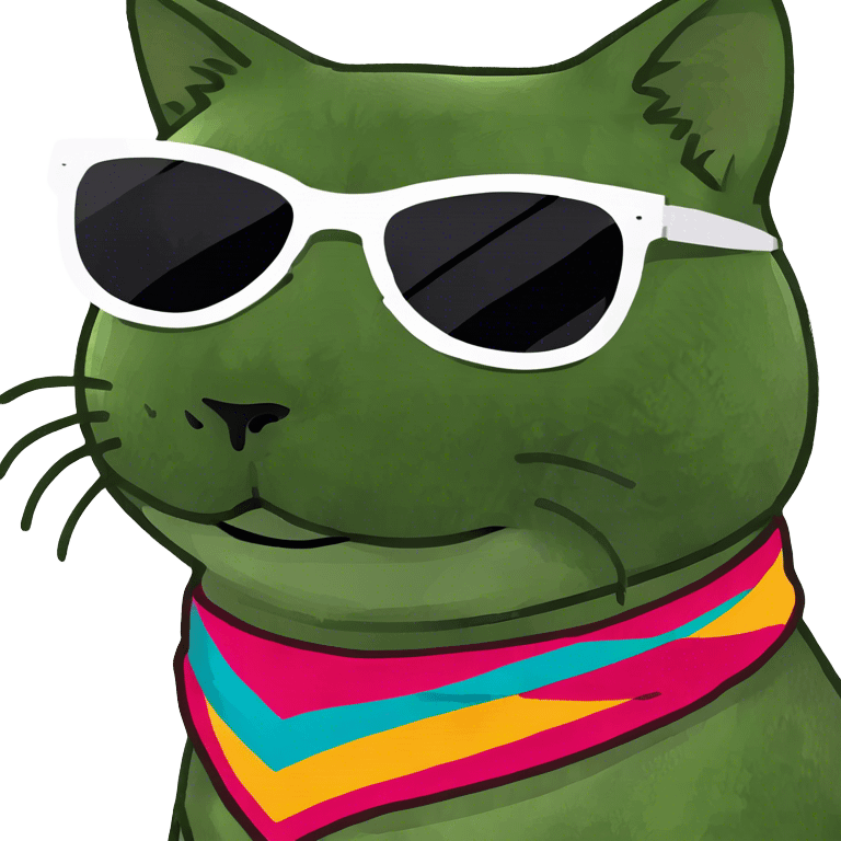 Cat with sunglasses emoji