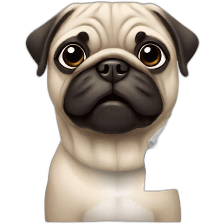 pug and flag of finland emoji