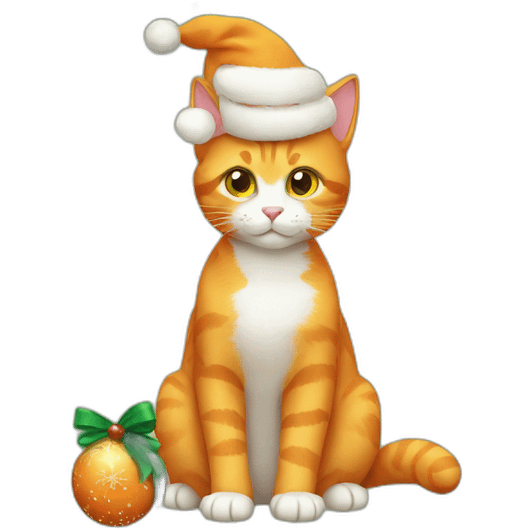 orange CAT christmas emoji