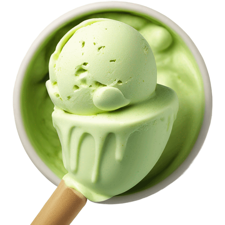 white choclate matcha ice cream emoji