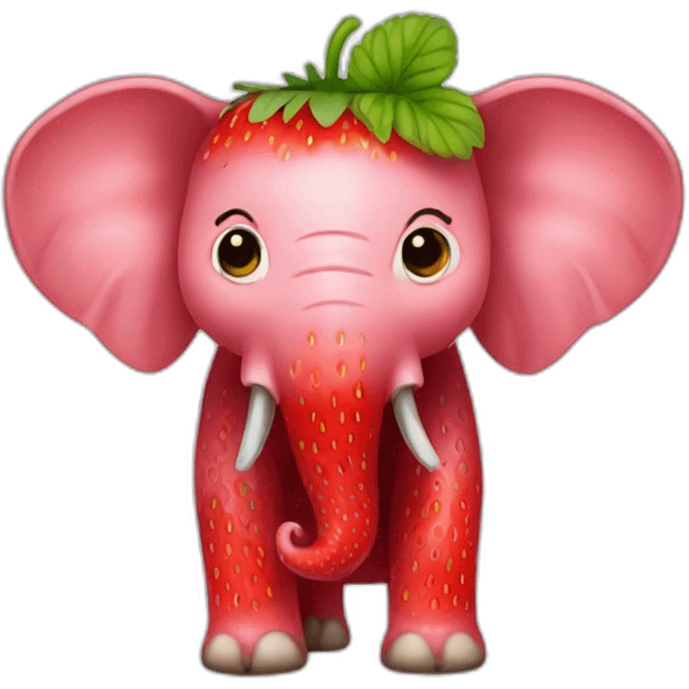 Strawberry elephant emoji