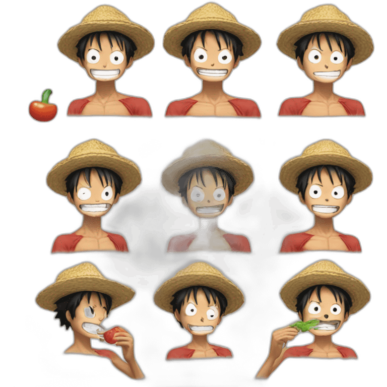 luffy eat mean emoji