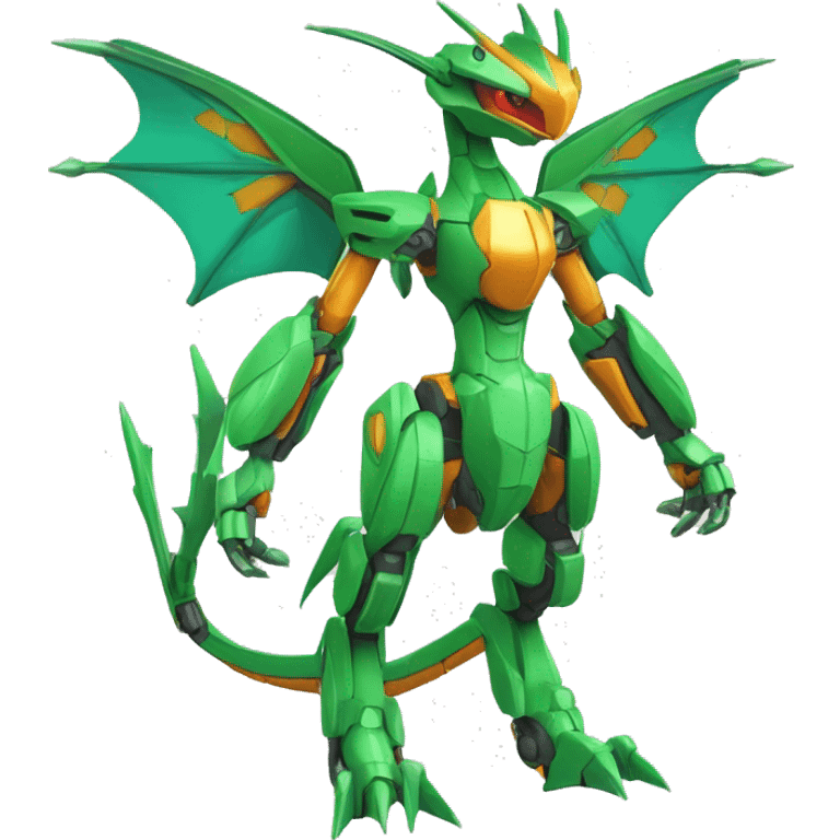 Mechanical Flygon-Scyther-Charizard-Medabot-Mecha full body emoji