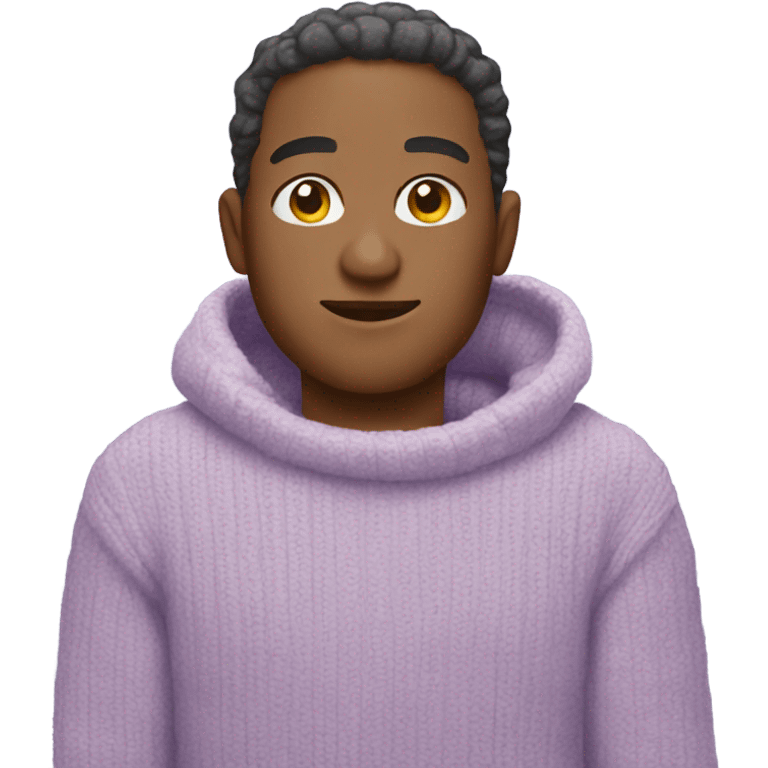 Cozy light purple sweater  emoji