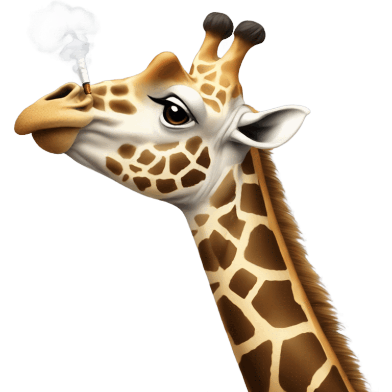 Giraffe smoking  emoji