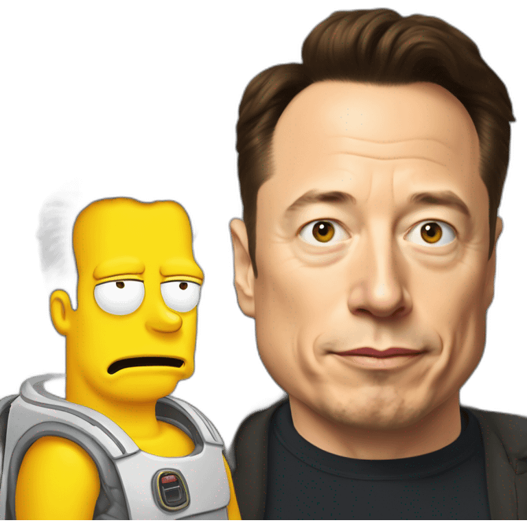 elon musk en simpson emoji