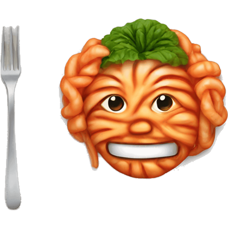 Kimchi food on plate emoji