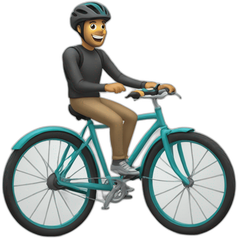 Chat sur un vélo  emoji