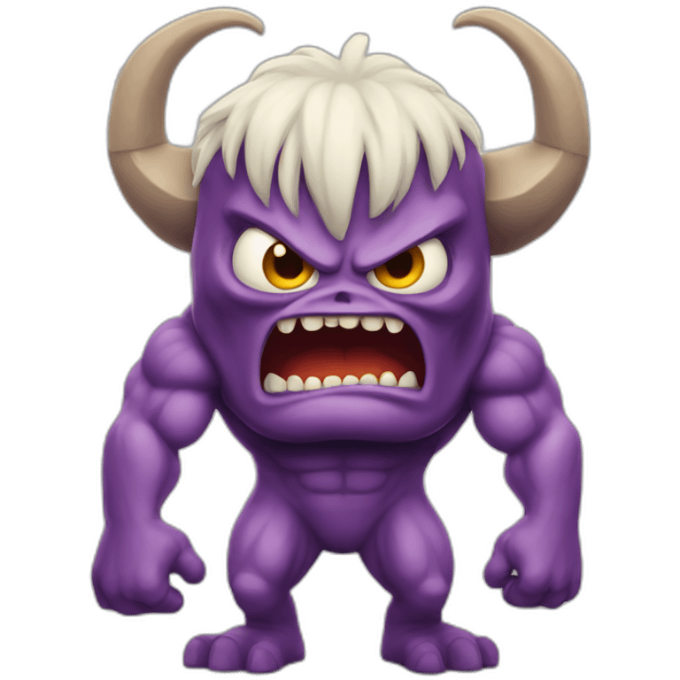 scary monster with big muscles emoji