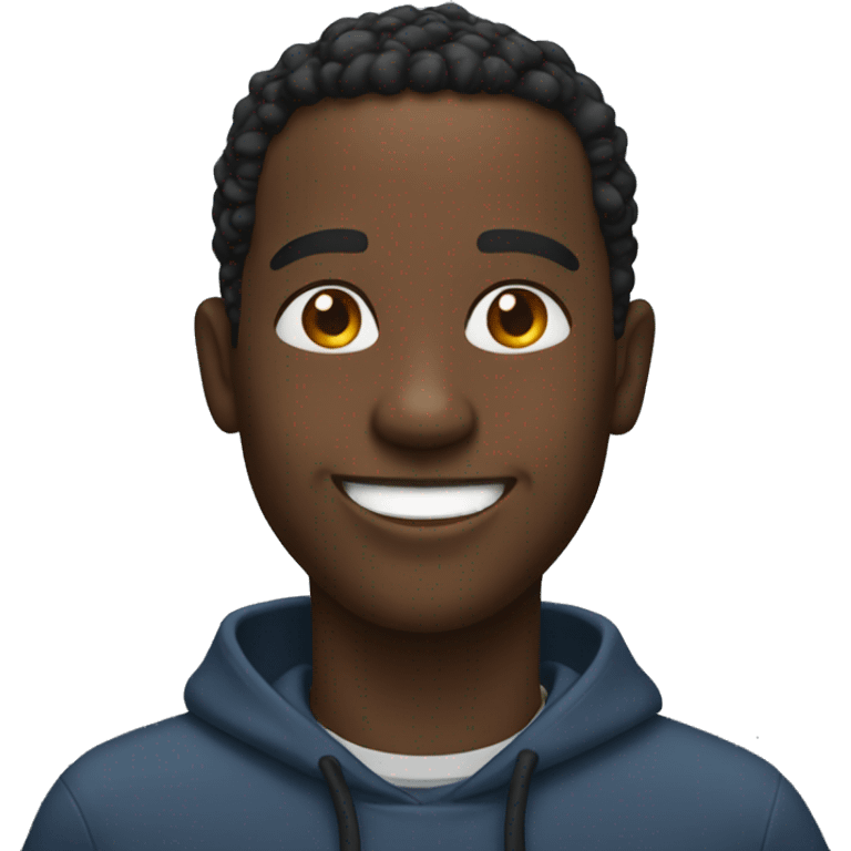 black man smiling emoji