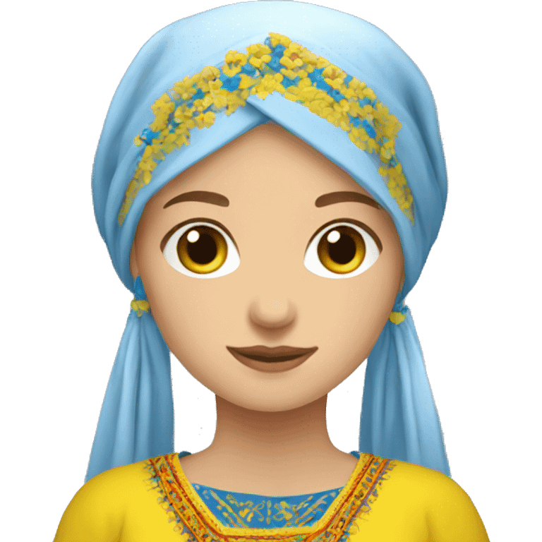 Ukrainian women in the national clothing  emoji