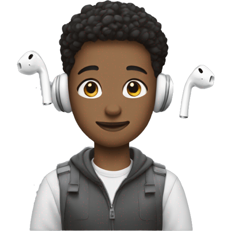 boy with airpods emoji