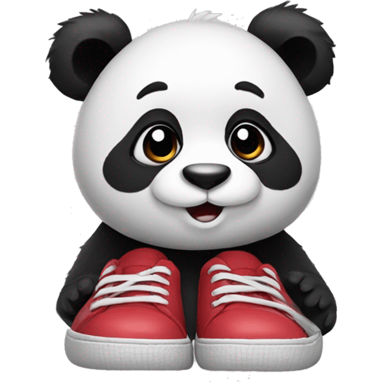 Panda with shoes emoji