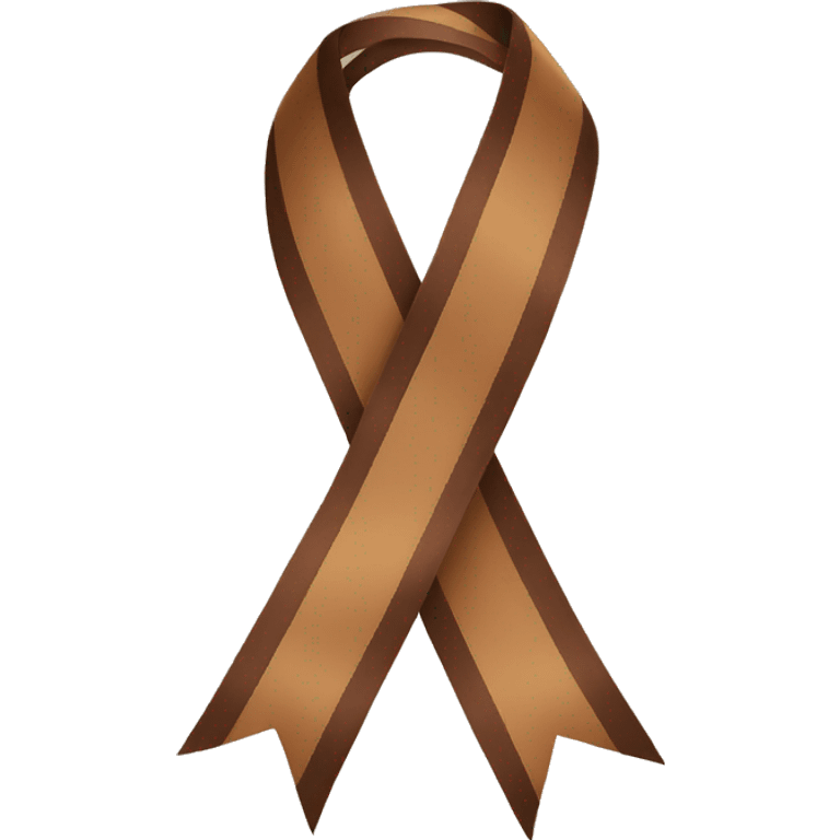 brown ribbon emoji