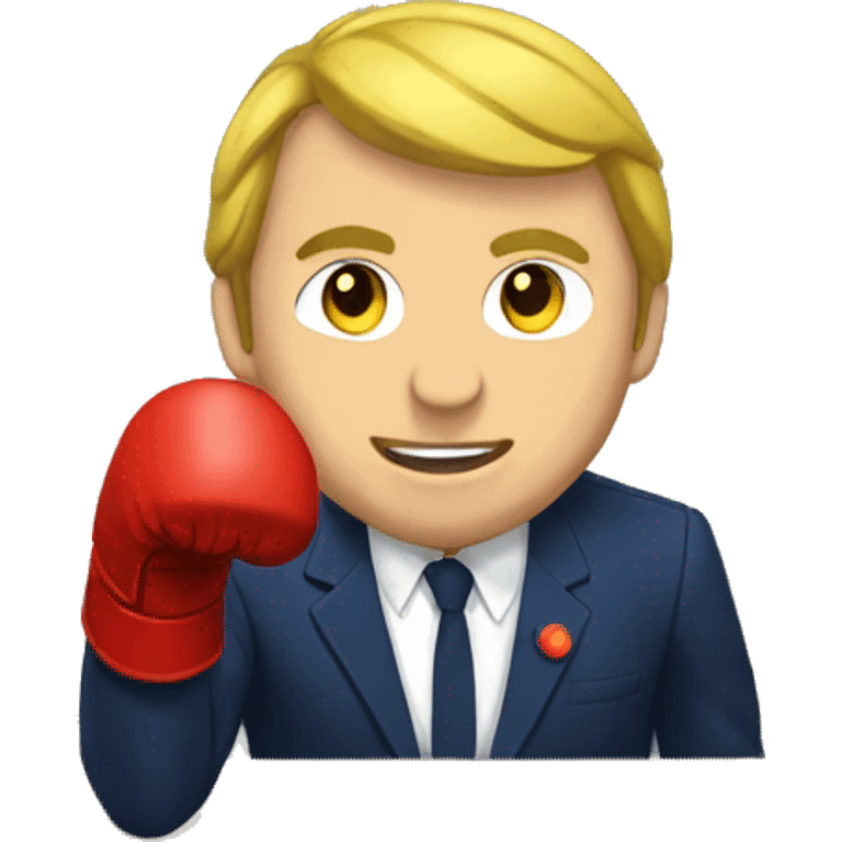 Macron qui boxe emoji