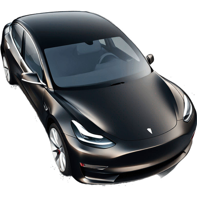 Black Tesla Model 3 emoji