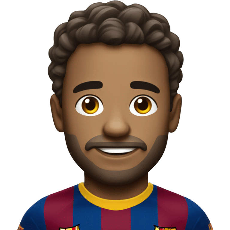 Brazilianer mit langen Haaren im FC Barcelona trikot emoji