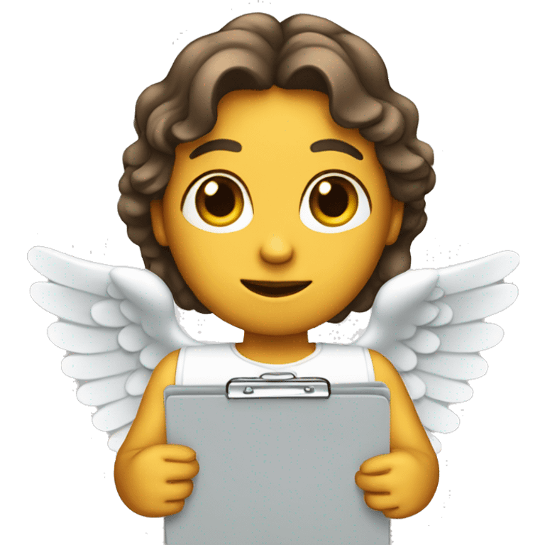 angel holding a clipboard emoji