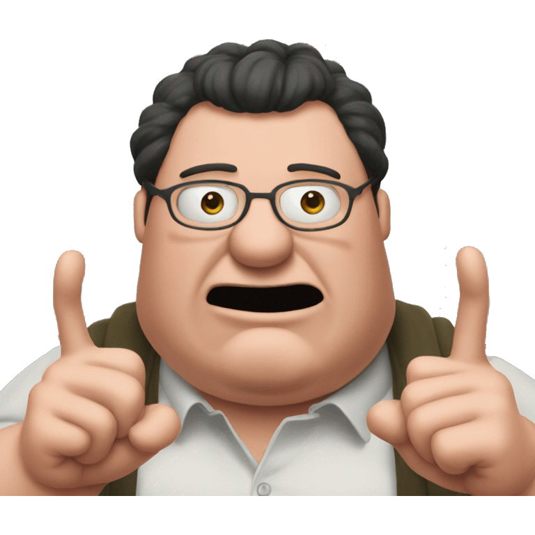 Peter Griffin with long nails saying "GWORL" emoji