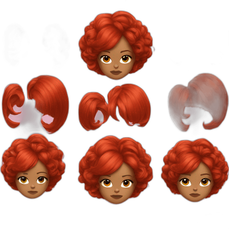 rihanna red hair emoji