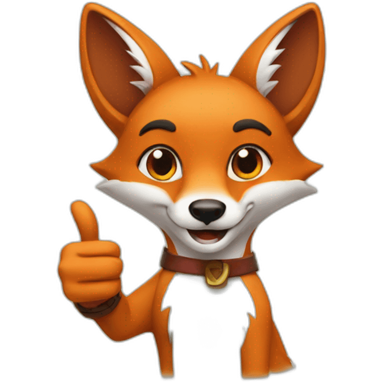 thumbs up fox  emoji