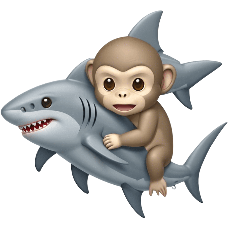 monkey and shark hybrid emoji