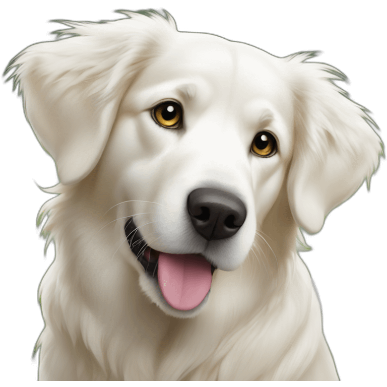 white golden retriever lost emoji