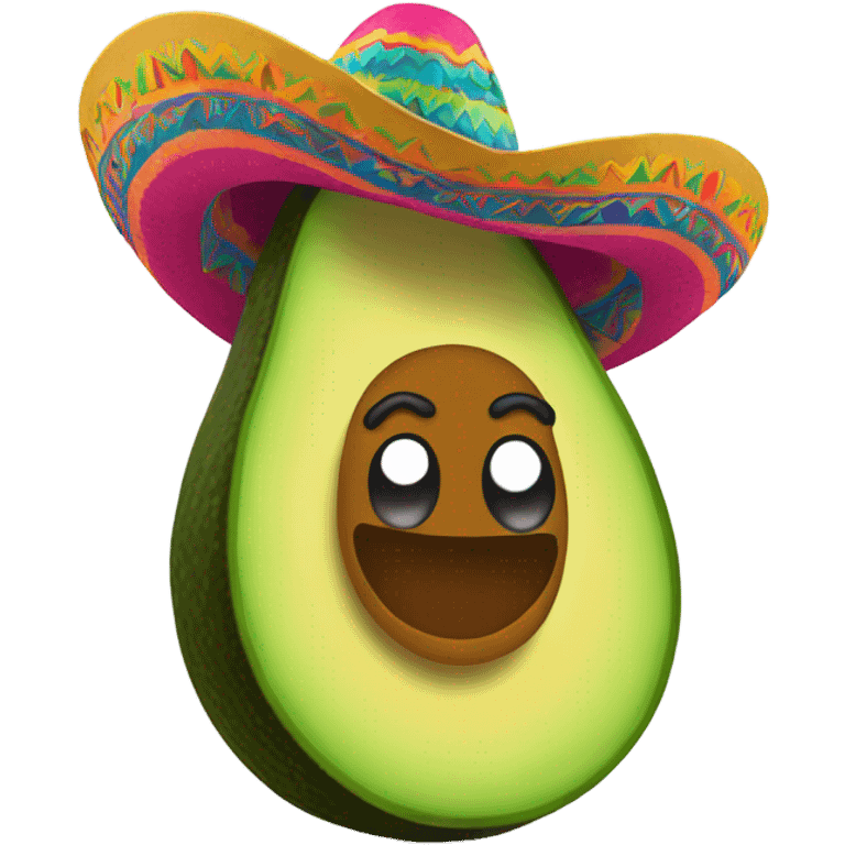 Avocado wearing a sombrero emoji