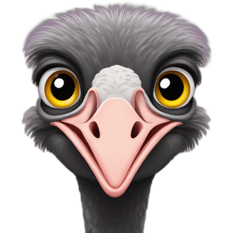 ostrich head smug emoji