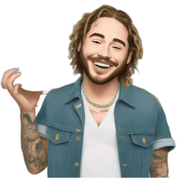 post malone with watermelone emoji