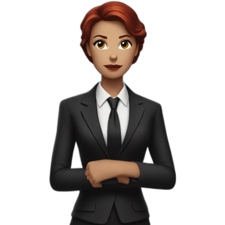 Black Widow in suit emoji