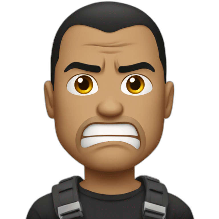 The rock angry emoji