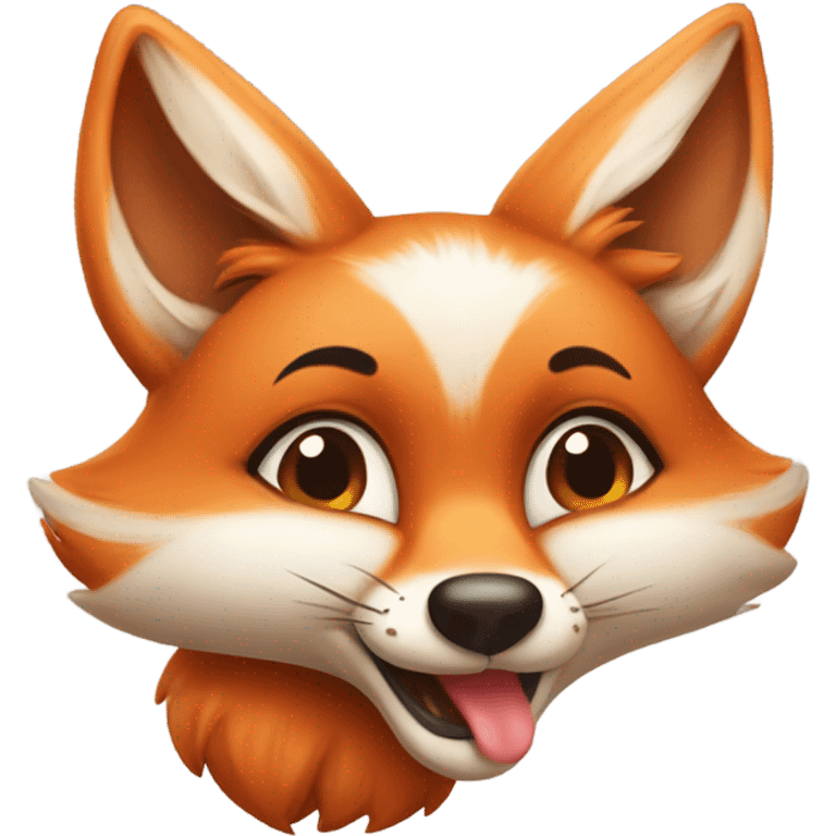 fox sending kisses emoji