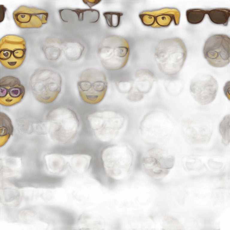 Geek avec des lunettes emoji