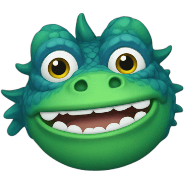 pepe blue dragon emoji