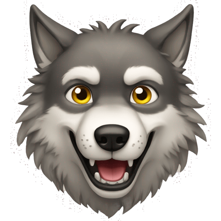 crazy wolf emoji