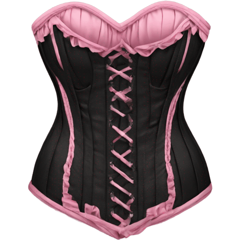 Corset black and pink  emoji