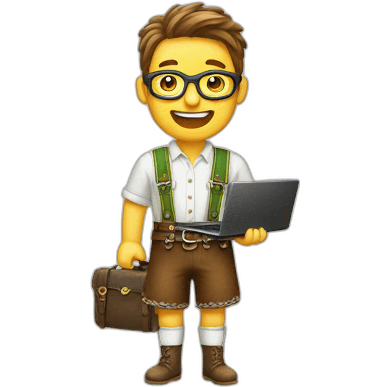 lederhosen and laptop emoji