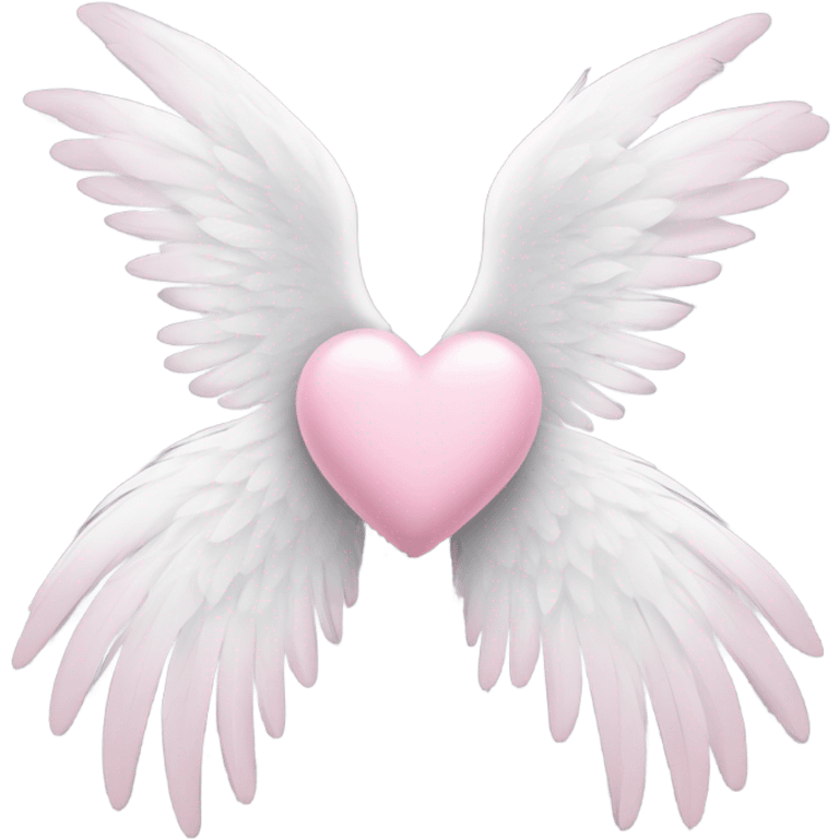 pastel pink heart with white wings emoji