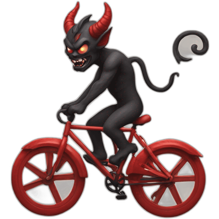 demon on red bicycle emoji