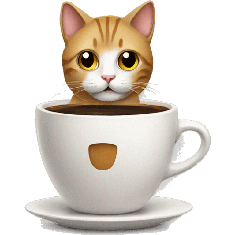 Cat with coffee  emoji