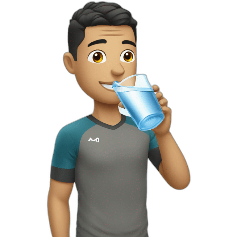 Ronaldo drinking water emoji