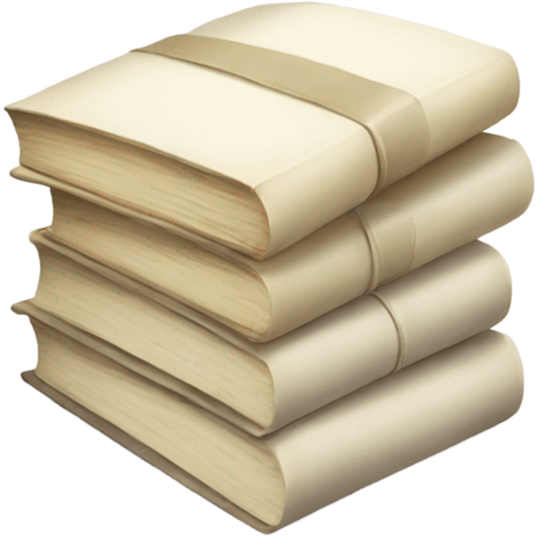 Ivory book stack white pages  emoji