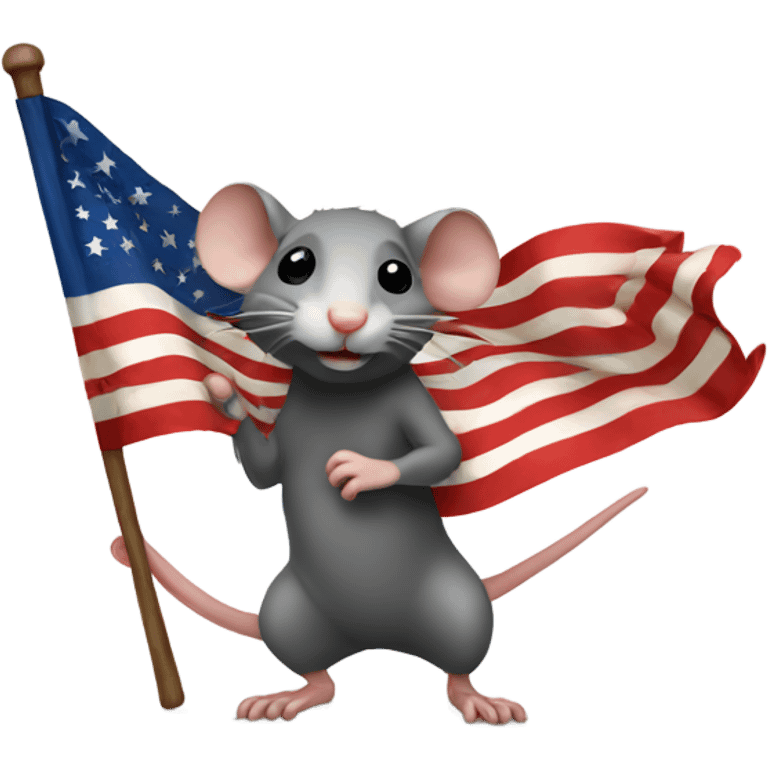 rat holding a flag emoji