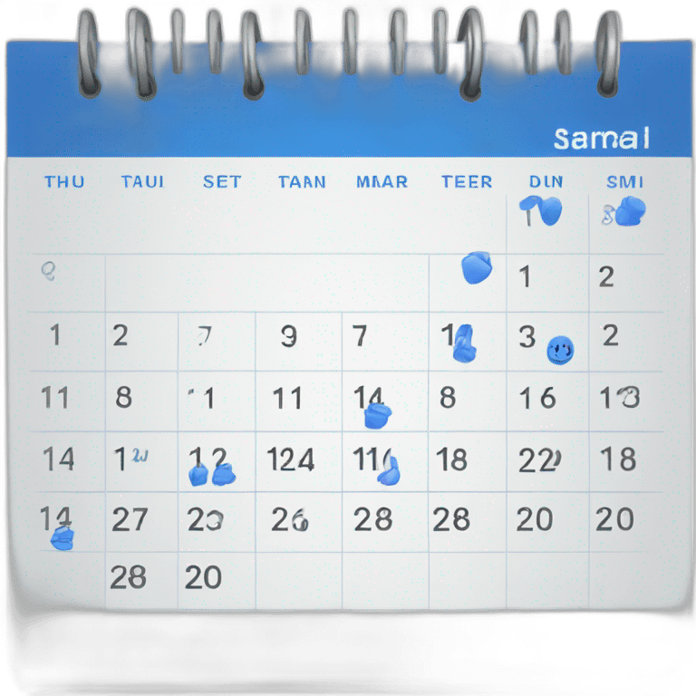 Blue calendar emoji